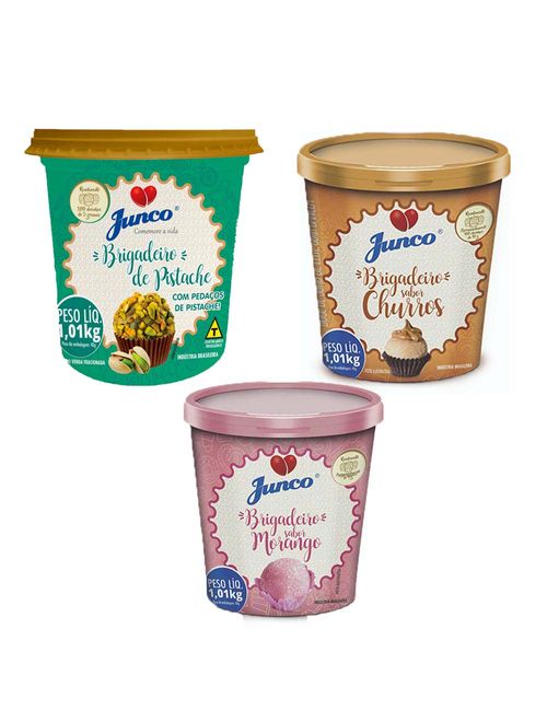Kit Junco Pronto - Churros, Morango e Pistache 1,01Kg - Junco