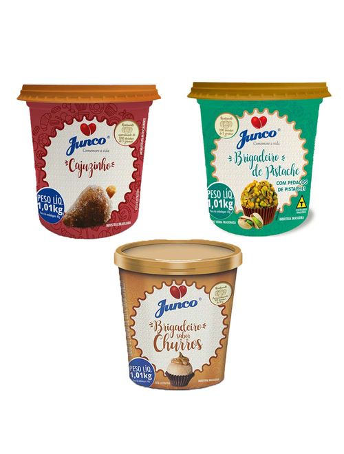 Kit Junco Pronto - Churros, Cajuzinho e Pistache 1,01Kg - Junco