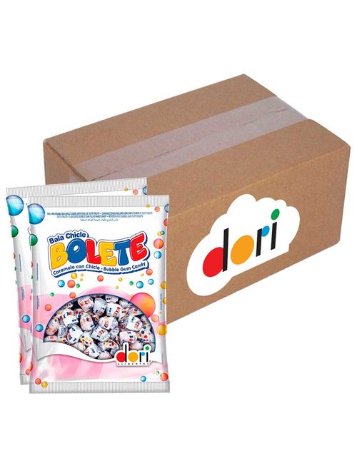 Kit 24 Pacotes Bala Chiclete Bolete 400g - Dori