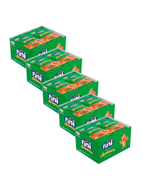 Kit 5 Balas de Gelatina Ursinhos 15g c/12 - Fini