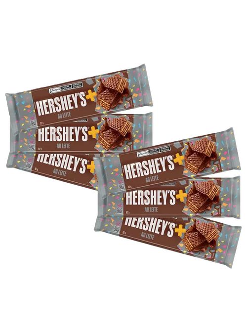 Kit c/6 Chocolate Hersheys Mais Ao Leite 102g - Hersheys