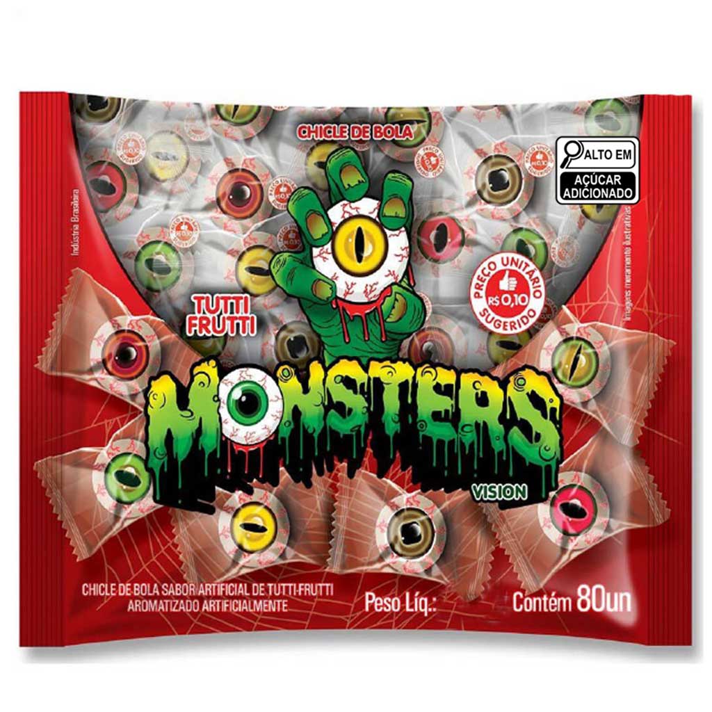 Chiclete Monster Vision Tutti Frutti c/80 - Danny - Doce Malu