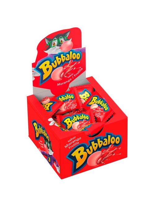 Chiclete Bubbaloo Morango c/60 - Adams