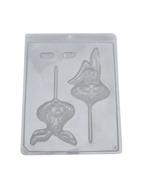 Forma PVC Pirulito Coelho 2 Cav. Ref.14 - BWB