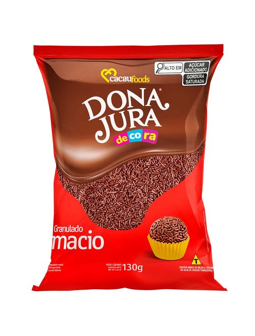Granulado Chocolate Macio Dona Jura 130g - Cacau Foods