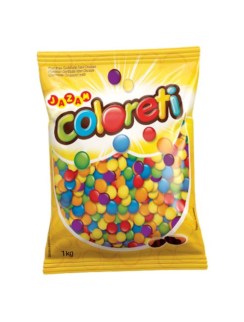 Confeito de Chocolate Coloreti 1kg - Jazam