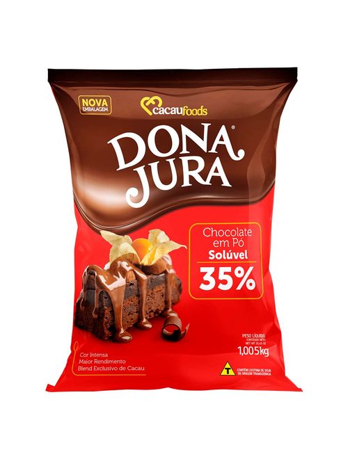 Chocolate em Pó 35% Dona Jura 1,005kg - Cacau Foods