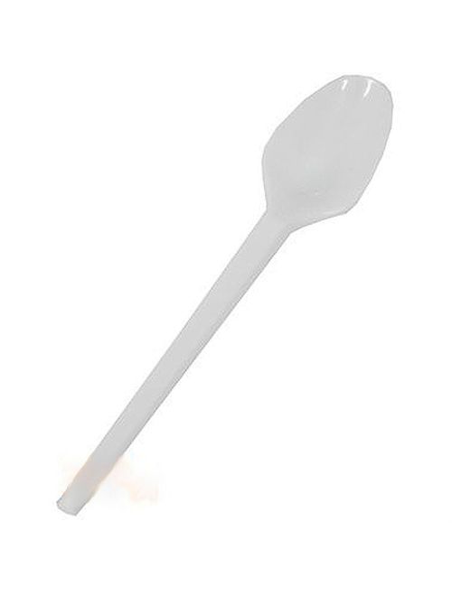 Colher Sobremesa Branca Caixa c/1000 - Plastilânia