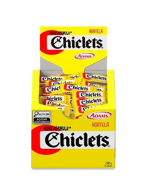 Goma de Mascar Chiclets Hortelã 280g - Adams