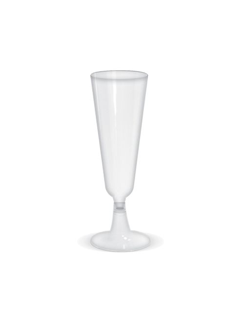 Taça Champagne Descartável c/6 150ml - Silver Plastic