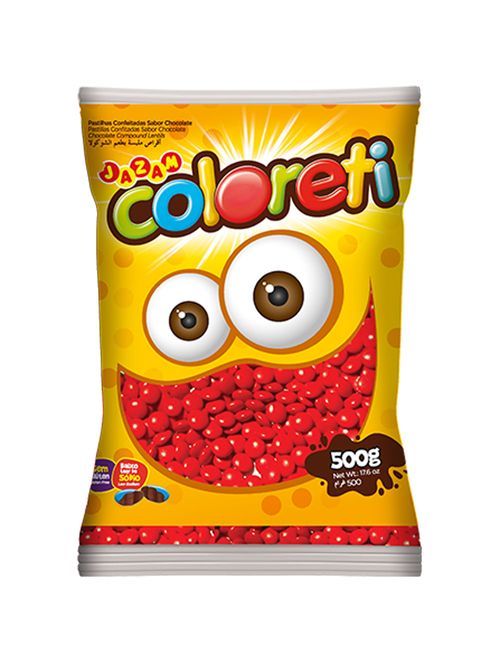 Confeito Chocolate Vermelho Coloreti 300g - Jazam