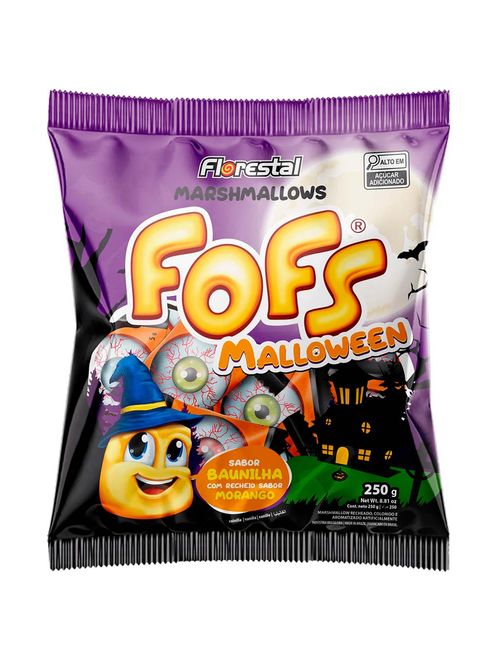 Marshmallow Recheio Morango Fofs Malloween 250g - Boavistense
