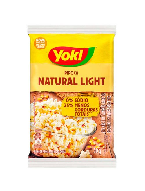 Pipoca Para Microondas Pop Corn Natural Light 50g - Yoki