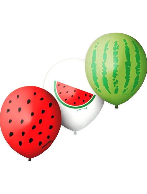 Balão Decorado Melancia Sortido Tamanho 9 c/25 - São Roque