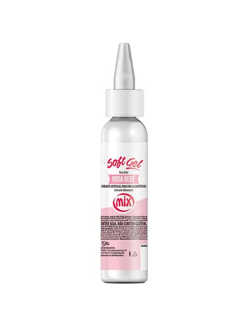 Corante Soft Gel Rosa Bebê 25g - Mix