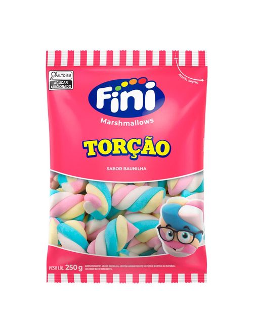 Marshmallow Torção Colorido 250g - Fini