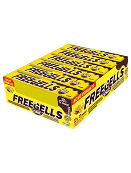 Drops Freegells Chocolate com Maracujá c/12 - Riclan