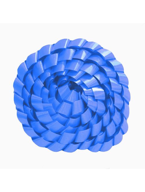 Fita Trançada Lisa Azul Médio 2m - Laleti