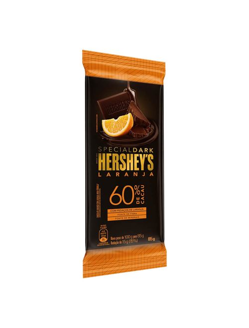 Tablete Chocolate Special Dark 60% Cacau Sabor Laranja 85g - Hersheys