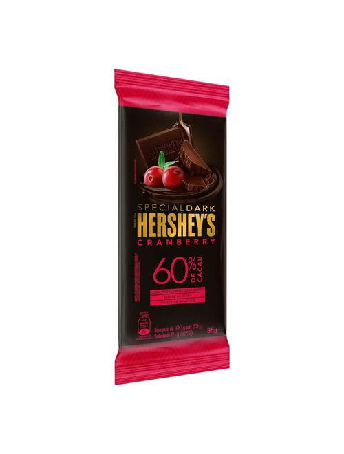 Tablete Chocolate Special Dark 60% Cacau Sabor Cranberry 85g - Hersheys