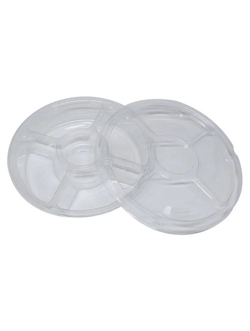 Petisqueira Pequena Plástica com Tampa 4 Divisões Ref.G540 - Galvanotek