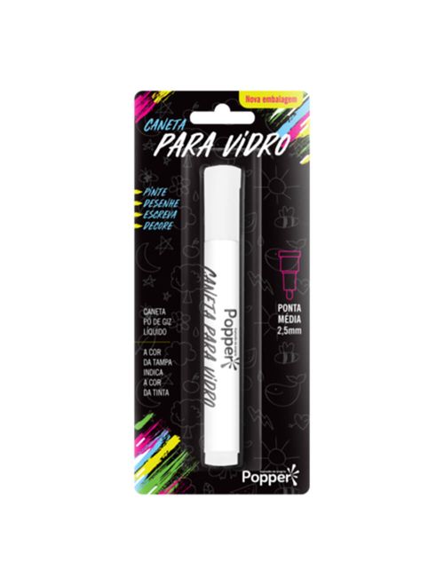 Caneta Pó de Giz Líquido Branco - Popper