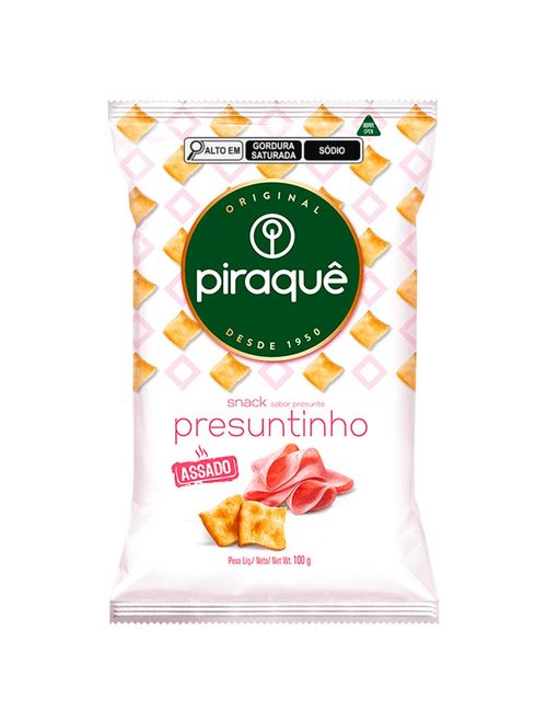 Biscoito Aperitivo Salgadinho Presuntinho 100g - Piraquê