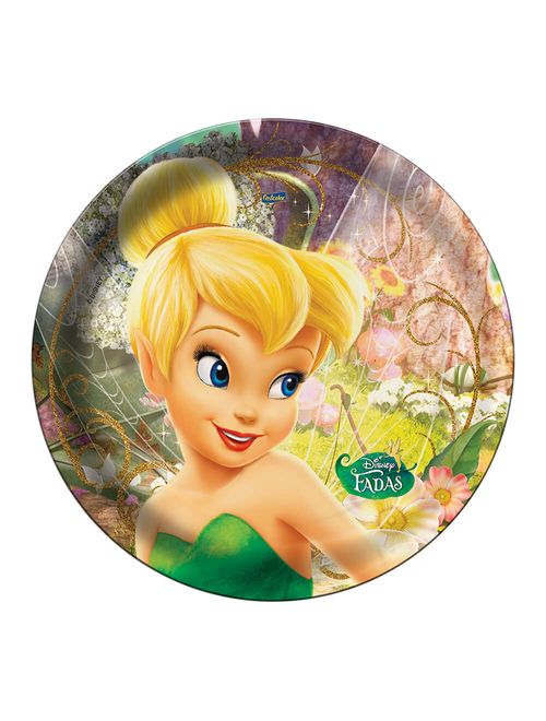 Fadas Disney Prato Redondo c/8 - Festcolor