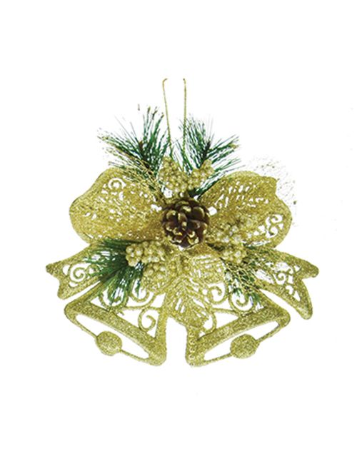 Enfeite Sino Duplo Vazado com Pinha - Zein