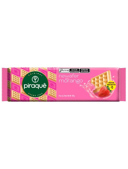 Biscoito Wafer Newafer Morango 100g - Piraquê