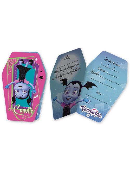 Vampirina Convite Aniversário c/8 - Festcolor