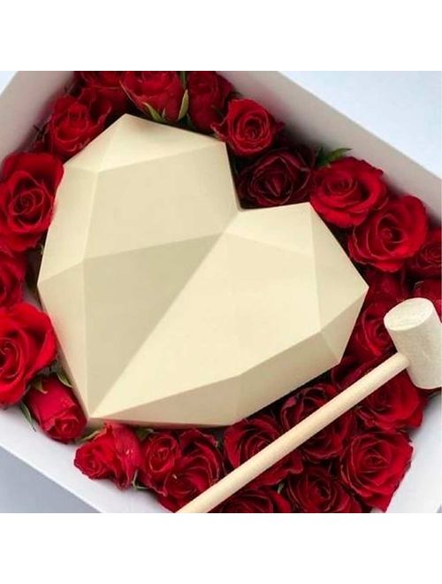 Forma PVC Silicone Coração Diamond 500g Ref.62 - Porto Formas