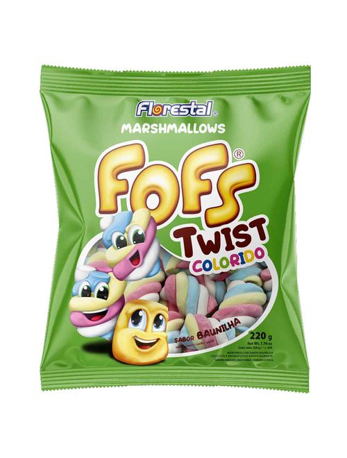 Marshmallow Fofs Twist Colorido 220g - Florestal