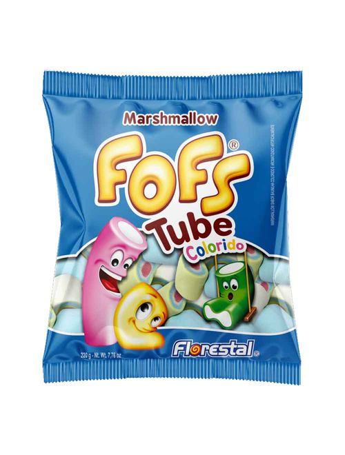 Marshmallow Fofs Tube Colorido 220g - Florestal