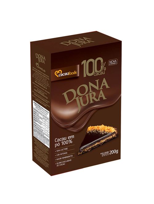 Cacau em Pó 100% Dona Jura 200g - Cacau Foods