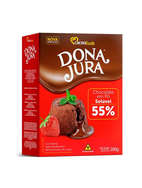 Chocolate em Pó 55% Dona Jura 200g - Cacau Foods