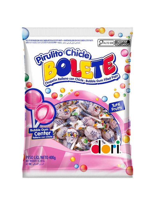 Pirulito Chiclete Bolete 400g - Dori