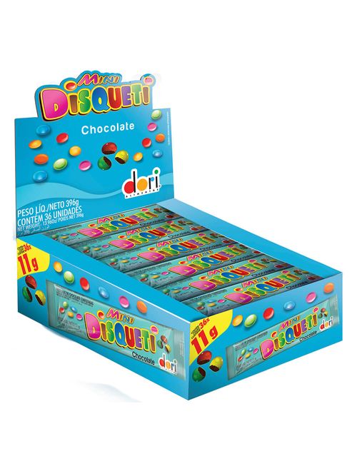 Confeito Chocolate Disqueti Mini 11g c/36 - Dori