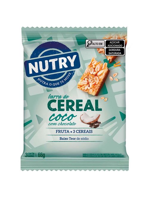 Barra de Cereais Nutry Coco com Chocolate c/3 - Nutrimental