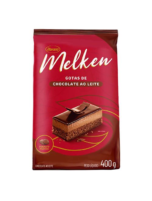Gotas de Chocolate Melken Ao Leite 400g - Harald