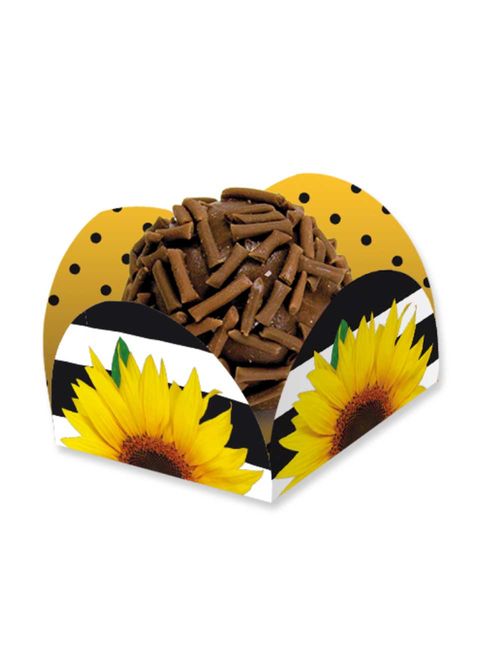 Girassol Porta Forminha para Doces c/40 - Festcolor