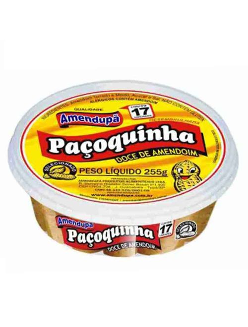 Paçoca Rolha Embrulhada 225g - Amendupã