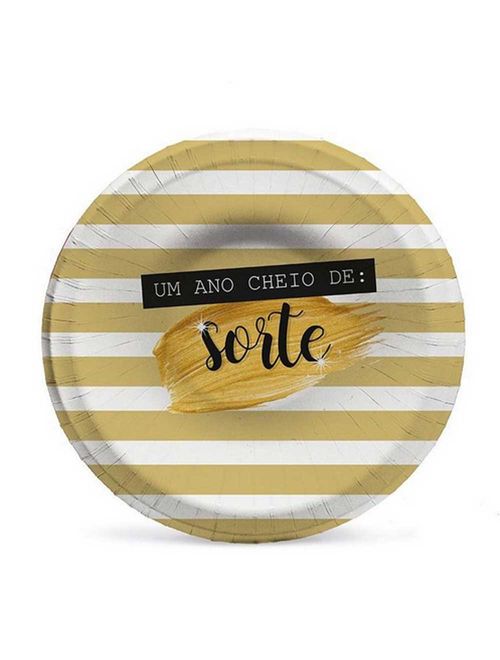 Prato Fundo Petisqueira Feliz Ano Novo 18cm c/8 - Cromus