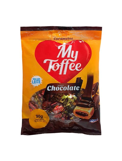 Bala Caramelo Recheio Chocolate My Toffee 90g - Riclan