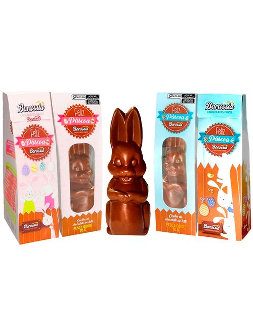 Coelho de Chocolate Ao Leite 70g Un - Borússia