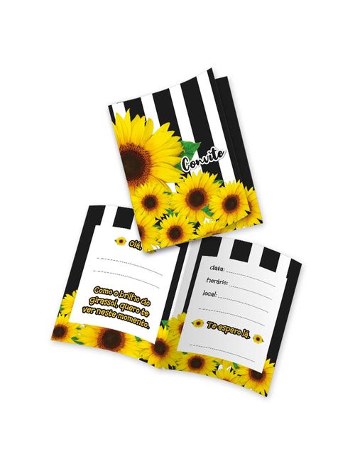 Girassol Convite c/8 - Festcolor