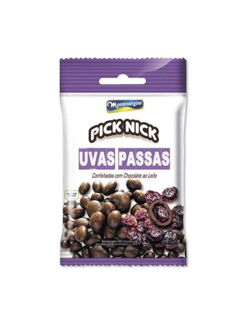 Pick Nick Uva Passa com Chocolate 40g - Montevérgine