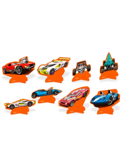 Hot Wheels Decoração de Mesa c/8 - Festcolor