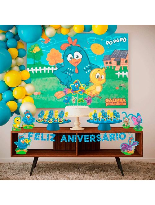 Galinha Pintadinha Decoração de Mesa c/8 - Festcolor