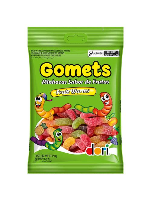 Bala de Goma Gomets Minhocas 150g - Dori